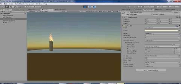 Simple fire effect using the particle effects