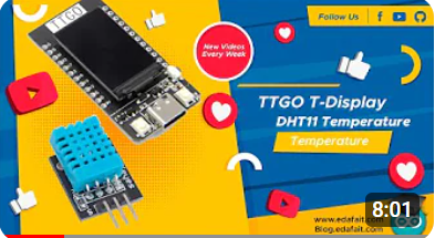 Tutorial TTGO T-Display with DHT11 or DHT22 Temperature Sensor